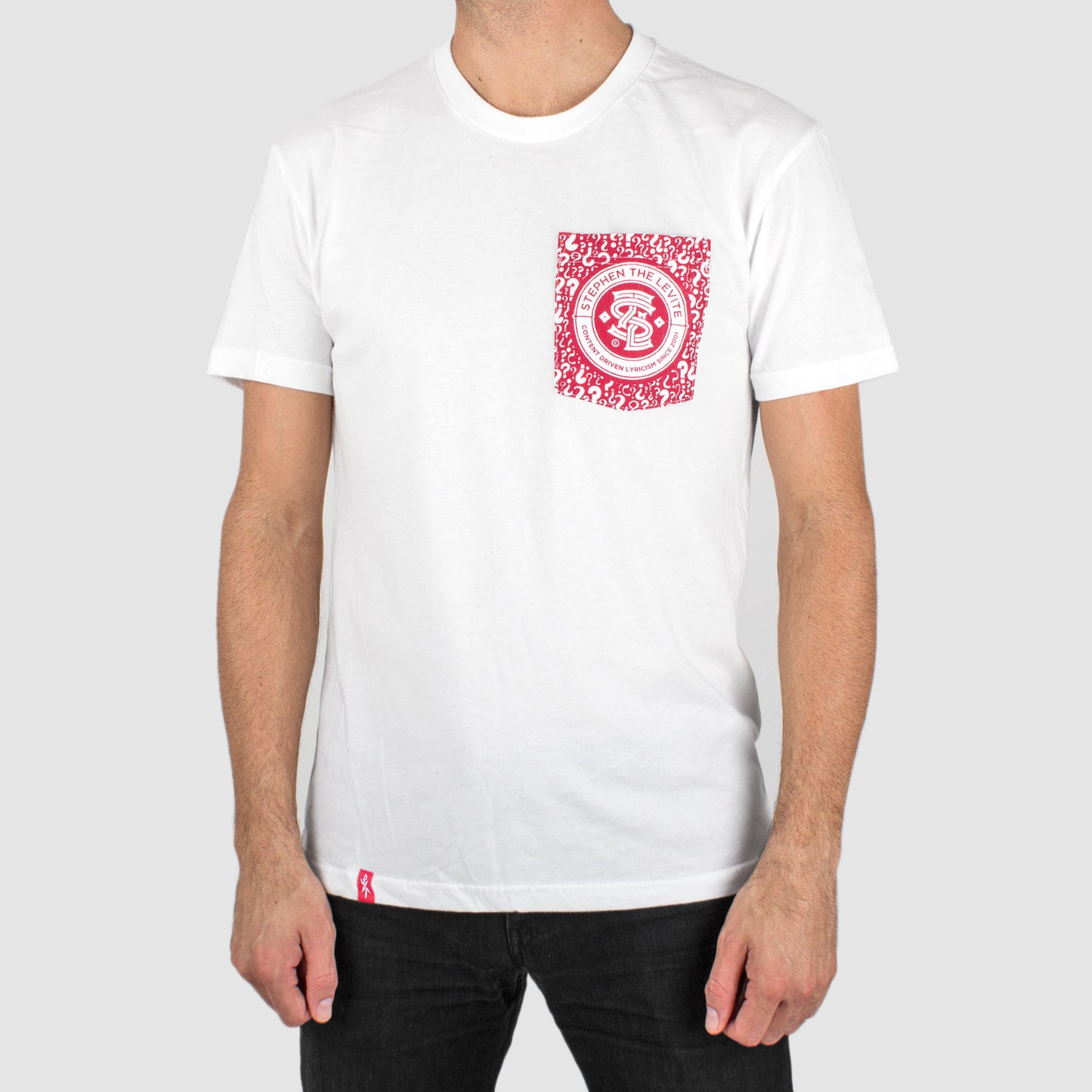 Lamp Mode Recordings Stephen The Levite 'Can I Be Honest?' Custom Pocket T-Shirt - White